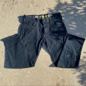 Mens Lee Denim Slim Fit Straight Leg Blue Jeans Size 34 x 30 Extreme Motion EUC